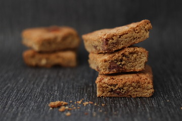 Stack of chocolate cookies