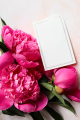 greeting card design. bouquet of pink tulips on a white background. congratulation. invitation