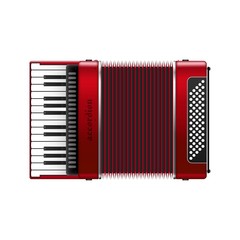 Realistic accordion vector illustration isolated on white background