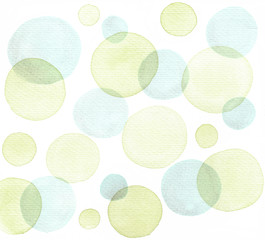 Circle pastel color background watercolor illustration