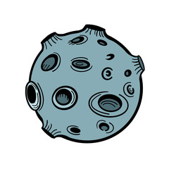 Moon. Vector color sketch of food. Illustration in cartoon style.