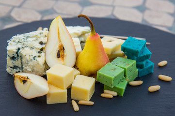 Various types of cheese