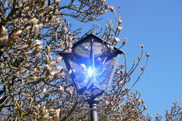 Old lamps along the way, which are still in operation today