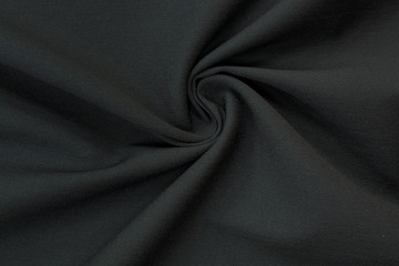 Cotton dark gray plain fabric, draped, background