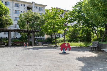 団地の中にある公園　埼玉県春日部市　日本