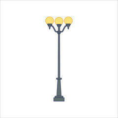 street lamps. illustration for web and mobile