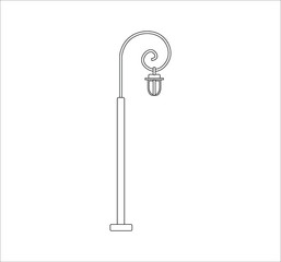 street lamps. illustration for web and mobile