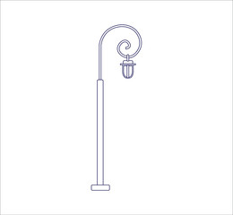 street lamps. illustration for web and mobile