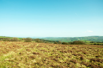 Fototapeta na wymiar Brecon beacons scenery near the Begwns of Wales