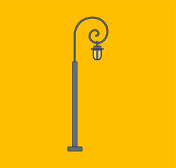 street lamps. illustration for web and mobile