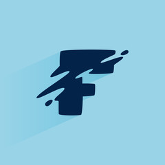 Initial letter F fast speed logo design template.