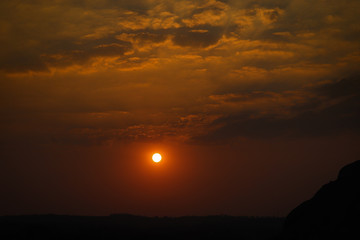 sunset in the mountains