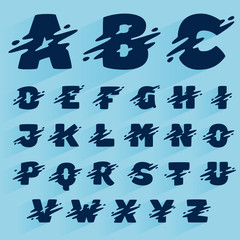 Fast speed alphabet design template.