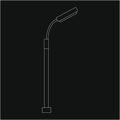 street lamps. illustration for web and mobile