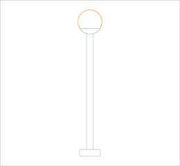 street lamps. illustration for web and mobile