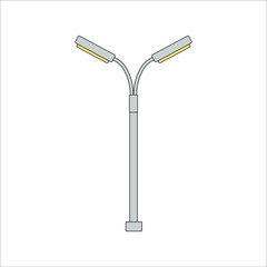 street lamps. illustration for web and mobile