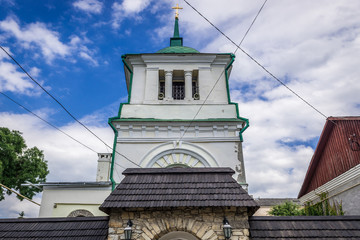 Fototapeta na wymiar St Peter and Paul the Apostles ortohodox church in Kamianets Podilskyi city in Khmelnytskyi Oblast, Ukraine