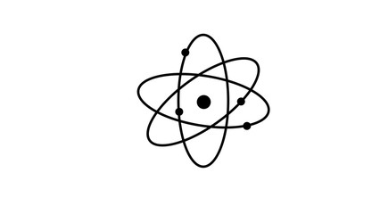 Energy sign. Atom icon. Chemical element symbol