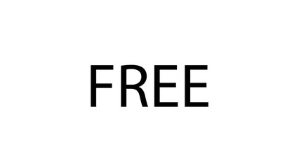 Fototapeta premium Sign sticker red symbol free.