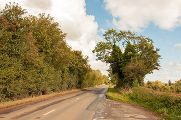 Fototapeta na wymiar Country road in the summertime