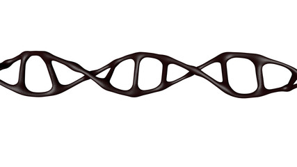 Spiral DNA Molecule in 3D. A macromolecule that stores the genetic program for the development and functioning of living organisms.