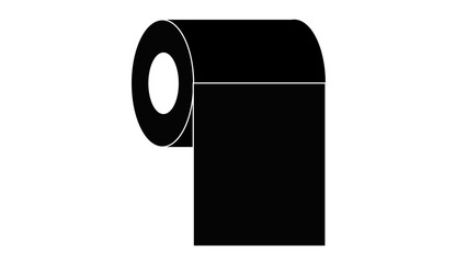 Toilet paper role black and white. Global pandemic COVID-19