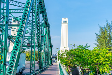Bangkok, Thailand - 22 may, 2020 : Phra Phuttha Yodfa Bridge Bangkok Thailand