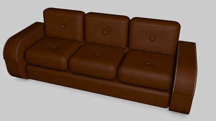 brown leather sofa