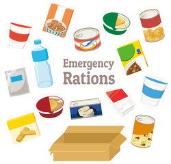 Emergency food set for disasters and natural disasters