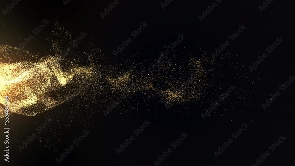 Aufkleber Futuristic colorful particles explosion shock wave flowing in cyber space de-focus abstract background