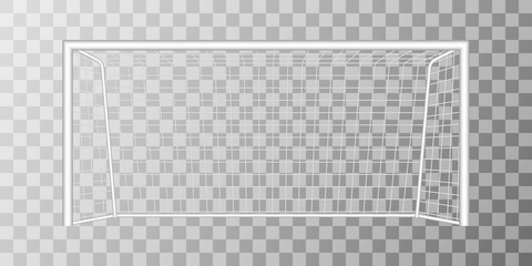 Football goal isolated on transparent background, vector illustration