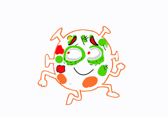 creative virüs vector illustration.  eps10