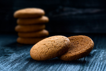 cookies on a wooden table