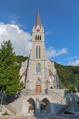 Fototapeta premium Front view of the Vaduz cathedral in Liechtenstein.