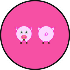 Obraz na płótnie Canvas pig shaped icon. illustration for web and mobile