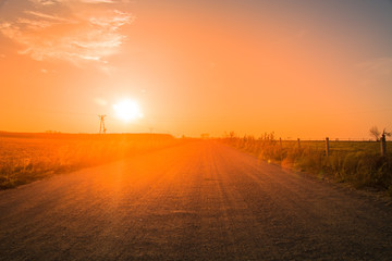 Road at dusk