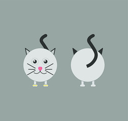 cat shaped icon. illustration for web and mobile