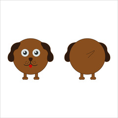dog shaped icon. illustration for web and mobile
