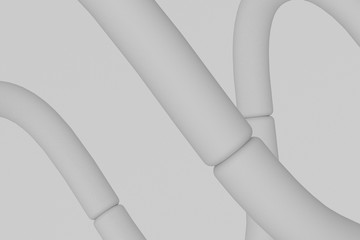 3D rendering abstract white elements illustration