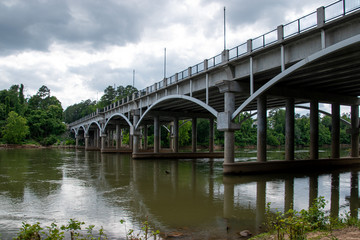 The broad river bridge and the route where US Route 176 crossing the river in Columbia, South Carolina