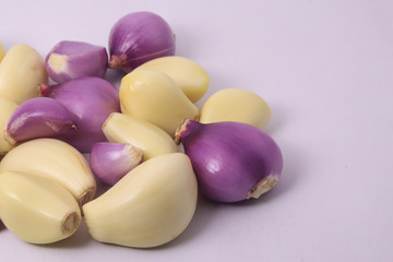 purple and white eggs