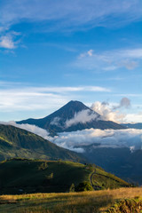 mountain landscape with clouds