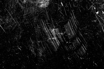 white scratches stained on a black background.