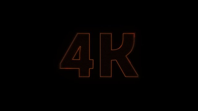 4K Animation Text + Alpha Channel