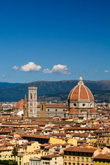 Fototapeta na wymiar Florence Panorama: Santa Maria del Fiore - Florence, Italy