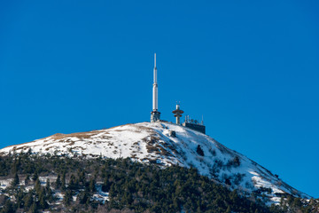 ORCINES, FRANCE - FEBRUARY 13: Puy de Dome  at Puy de Dome  on February 13, 2019 in Orcines, France.