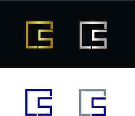 Unusual unique letter S logo