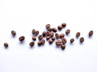 coffee beans on white background