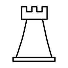chess tower line style icon