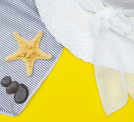 Tanning oil on a yellow background. Smooth tan. Perfect body. The beauty . Sun protection. Beach...